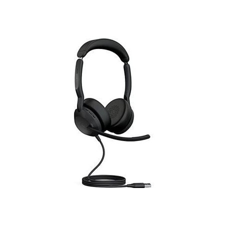 Jabra Evolve2 50 MS Stereo Kablet Høretelefoner Sort